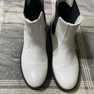 White platform booties 🤍